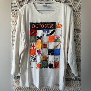 Rare find JK America October calendar long sleeve shirt